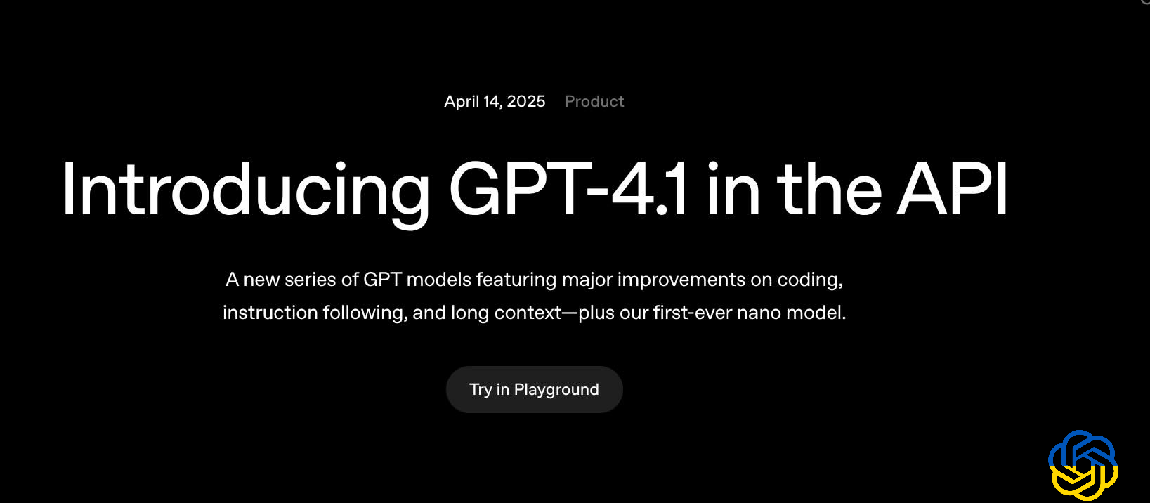 Представляємо GPT-4.1 в API